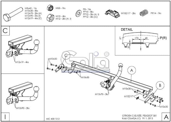 Hak holowniczy Peugeot 301  (od 2012r.) - obrazek 3