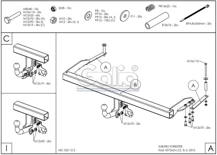 Hak holowniczy Subaru Forester (od 1997r. do 2008r.) - obrazek 3