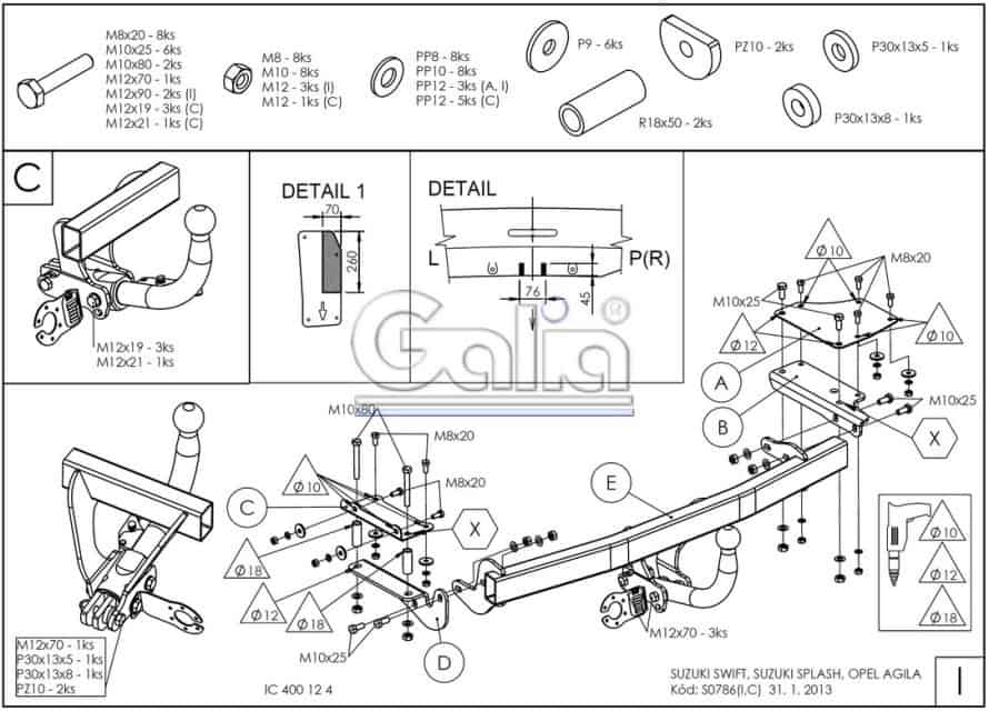 Hak holowniczy Suzuki Swift htb. 2WD (od 2005r. do 2010r.) - obrazek 3