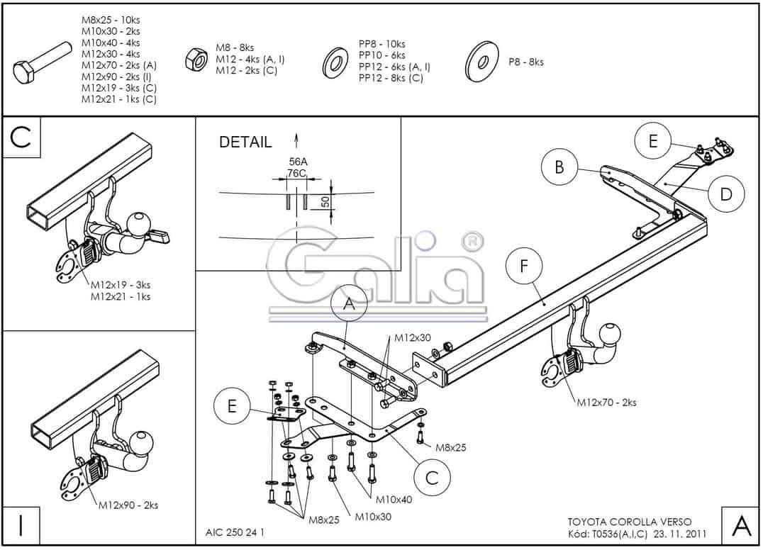 Hak holowniczy Toyota Corolla Verso (od 2004r. do 2009r.) - obrazek 3