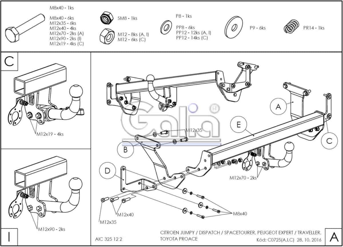 Hak holowniczy Toyota Proace (od 2016r.) - obrazek 2
